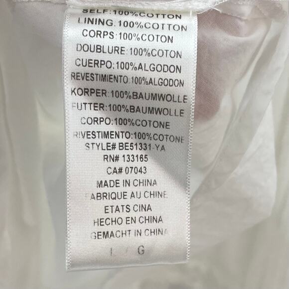 Anthropologie Eri + Ali L Gustavia Dress White Cotton Lace Embroidered Prairie - Picture 10 of 13